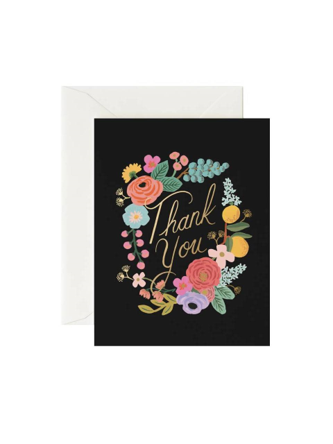 문구 - 라이플페이퍼 (RIFLE PAPER) - 라이플페이퍼 Garden Party Wreath Thank You Card 감사 카드