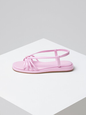 Knotted sandal(glow pop pink)