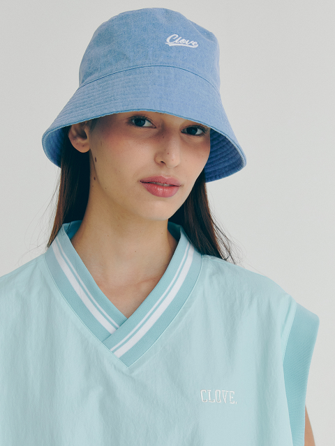 모자 - 클로브  (CLOVE) - Pigment Logo Bucket Hat (Deep Blue)