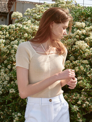 Halter String Knit Pullover SK3MP224-C2