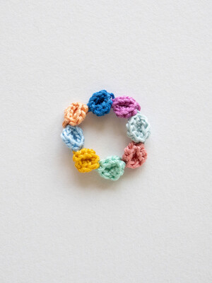 Bohemian colorway knit ring