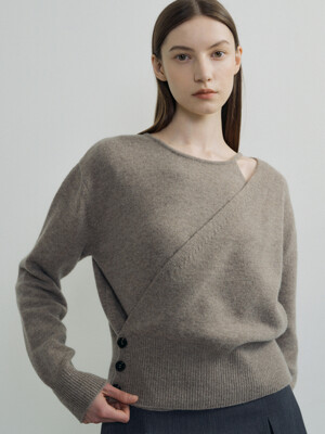 CASHMERE LAYERED KNIT_4COLOR