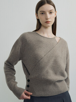 23FW CASHMERE LAYERED KNIT (3COLOR)