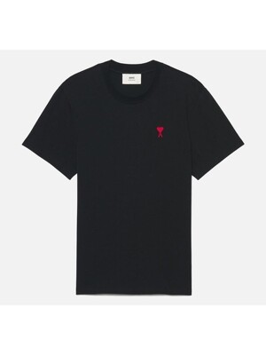 [아미] 23SS BFUTS001 724 001 / 공용 오가닉 코튼 크루넥 블랙 반소매 티셔츠