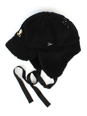 Thunder Muji Black Fleece Earflap Cap 귀달이모자