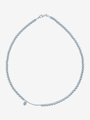 [silver925] gray pearl 4mm necklace
