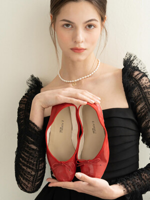 Porselli Leather Flat shoes_Red