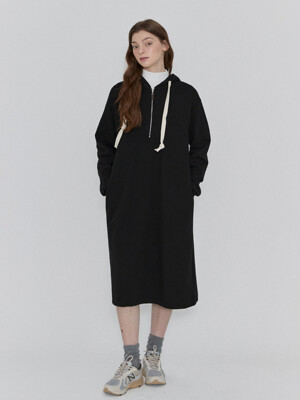 Loyal hoodie dress - Black