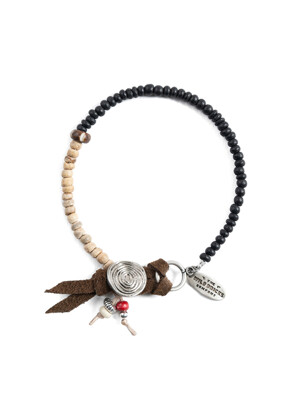 MB ETHNIC BRACELET (black&beige)