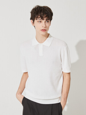 Cool cotton texture shirt  pullover_white(WH) M42MPU021WH