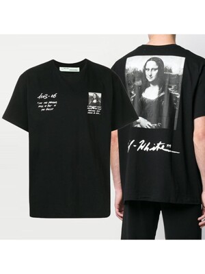 모나리자 프린트 오버핏 티셔츠 11주년 블랙 OMAA038S19185005 1020