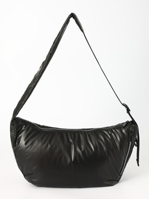 [에어팟 파우치증정] Curved Hobo Cross bag - Black