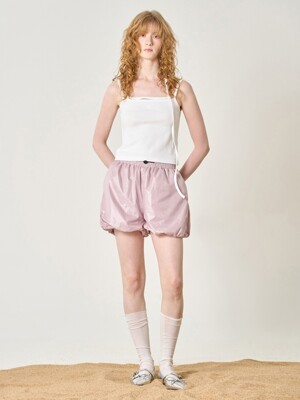 Glossy Puff Shorts_Light Pink