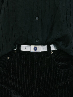 ZEMEN Reversible Pendant Belt - Silver