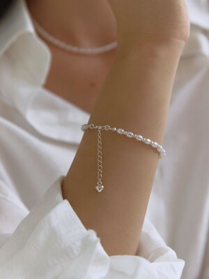 Rice pearl ball bracelet