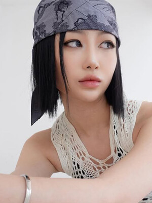 Mosaic Dragon Silk Scarf (Black)
