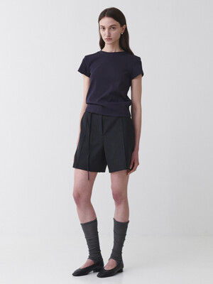 Belted Pintuck Shorts SW5ML207_2color