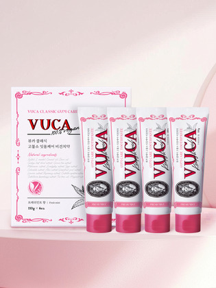 [옵션 택1]뷰카 클래식 고불소 잇몸 구취 케어 비건치약 110g 4개입+(증정)치약 2개
