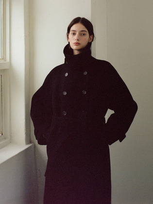 킨더살몬]Madison Double Coat Black