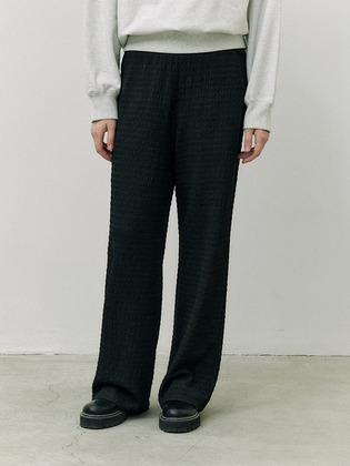ROLAROLA★大人気★SEMI BOOTS CUT WRINKLE PANTS♪ 로라로라]SEMI BOOTS CUT WRINKLE PANTS BLACK