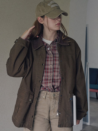 Leto pocket work jacket - Brown