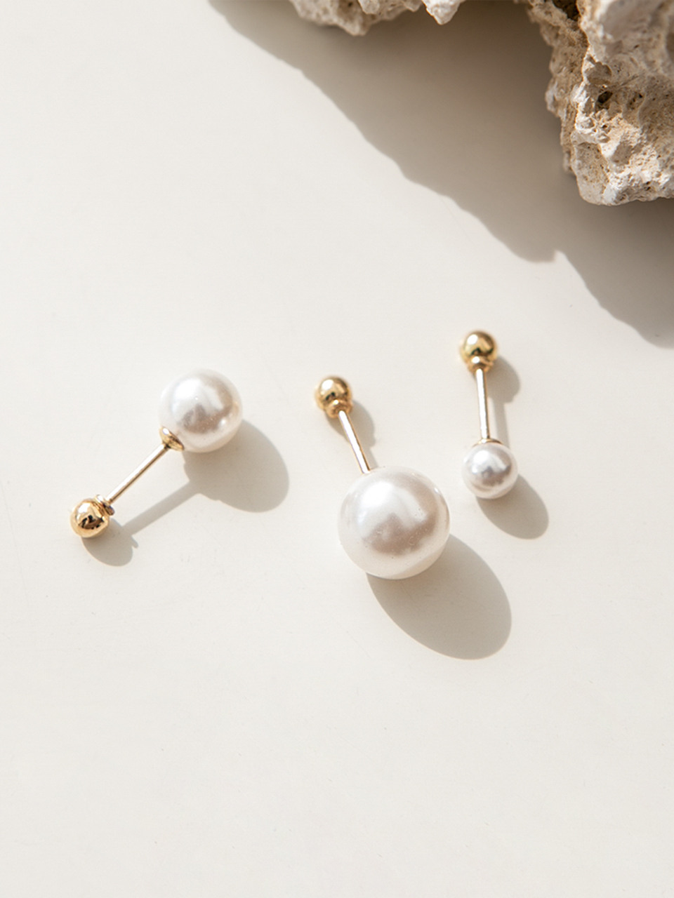 Пирсинг с жемчугом из золота 14k #PI02