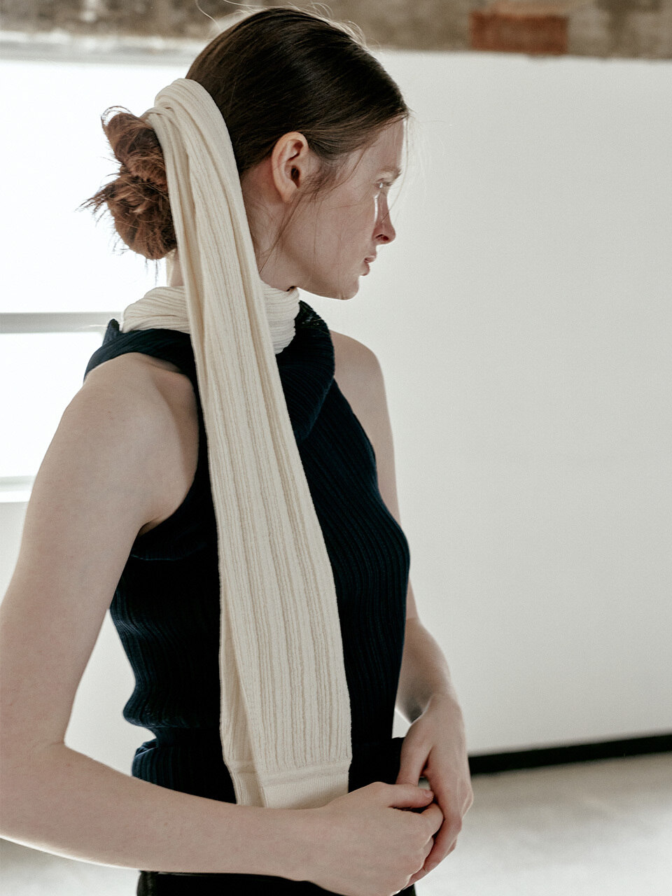 WRINKLE MUFFLER [IVORY] 5/11