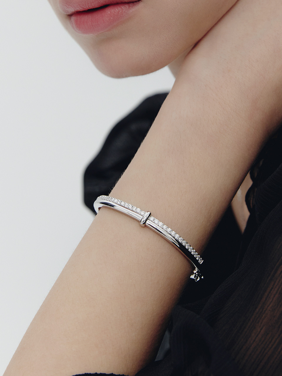 Premium Plating H-Link AB браслет Duo Line Pave HL3B63304WB