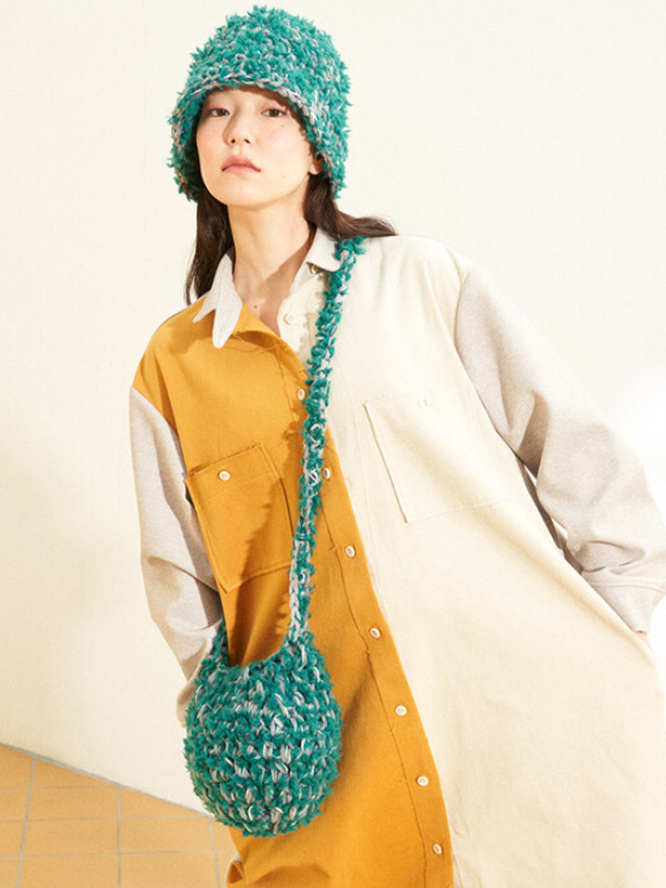 MISU A BARBE☆FURRY BAG ROUNDY MISU A BARBE] 미수아바흐브 FURRY BAG_mint | 브랜드 중고거래