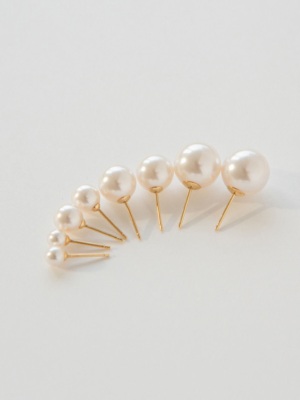 Серьги из золота 14k с жемчугом сваровски #ES05