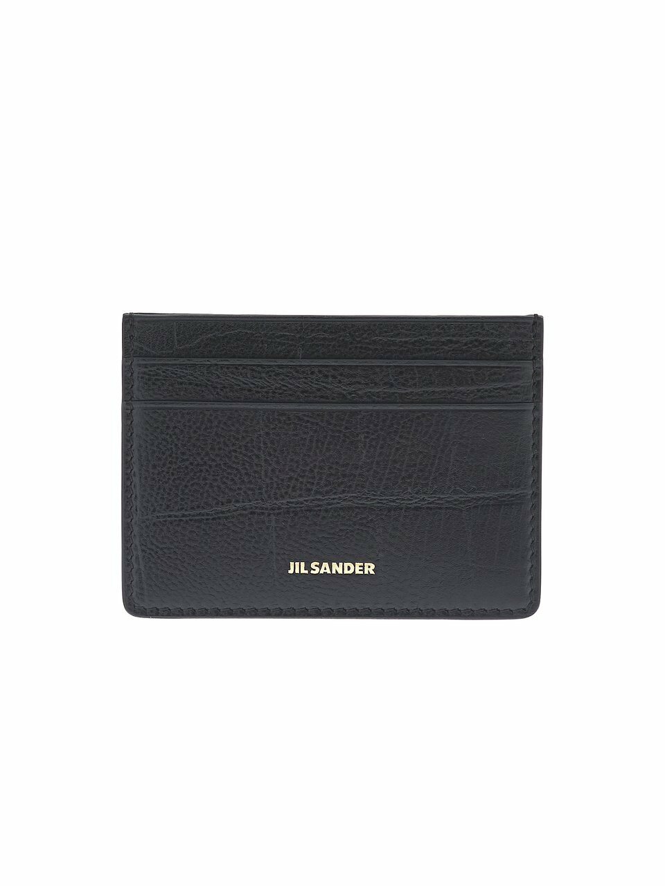 Кожаный картхолдер Jil Sander с логотипом J07VL0006 P5361 001 BLACK
