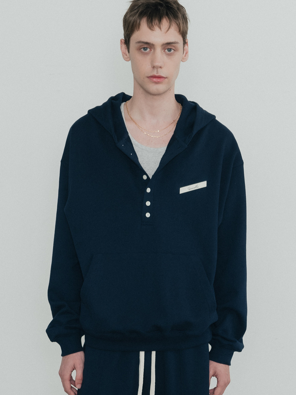Хлопковое худи Taylor Navy