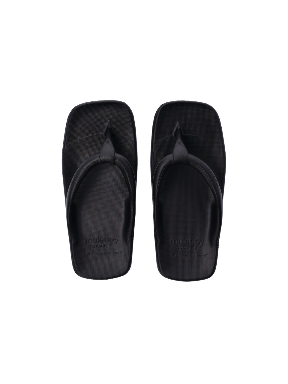 Черные шлепанцы Square Z Flip Flop (BLACK)
