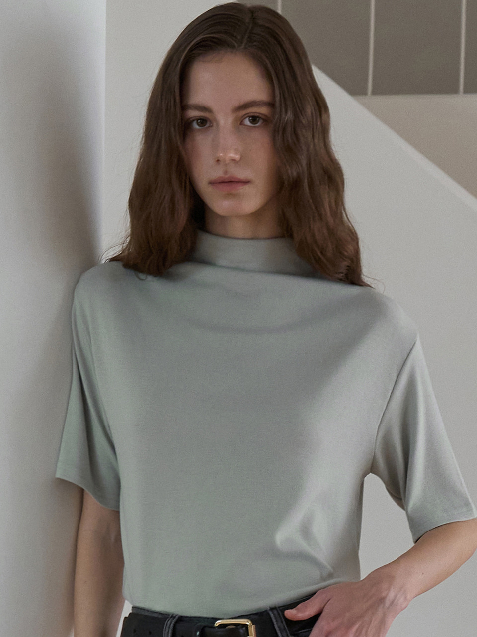 Quarter Neck Half Sleeve футболка (2 цвета) OU1619
