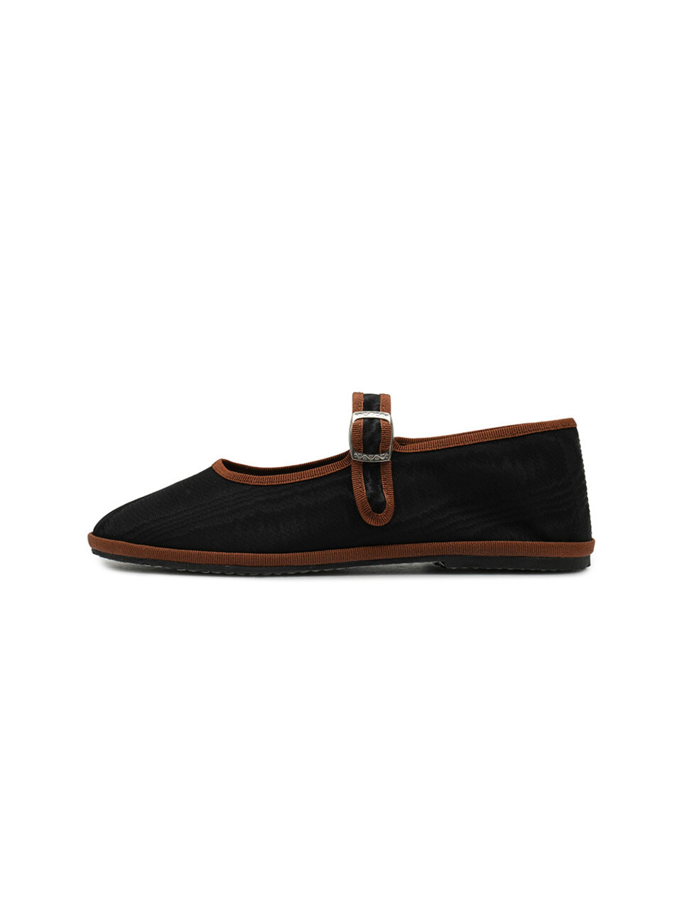 Мери джейн Drogheria Crivellini Pappus Moire Black Leather MJJJ-MO-BC-BCL