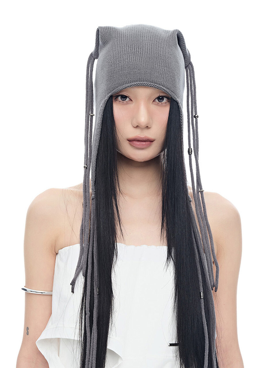 FLOW STRAP BEANIE_GRAY