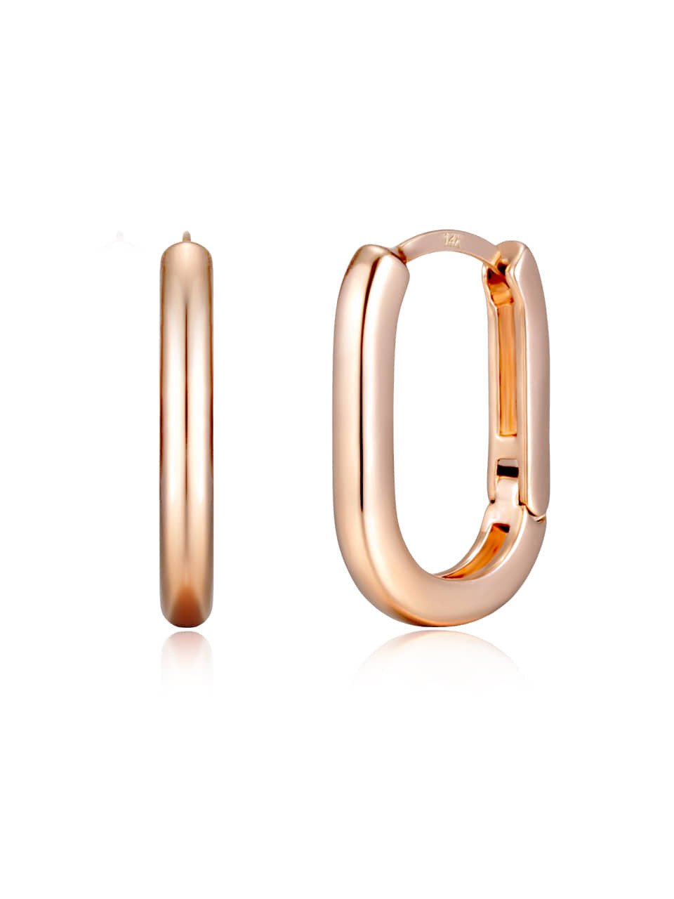 Серьги-кольца Slim U из 14K GF ELGPEE488
