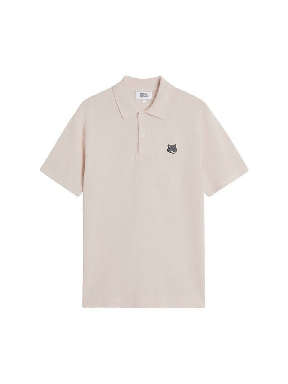 Maison Kitsune SS26 мужское поло с лисьей головой PM00210KP0001 0447