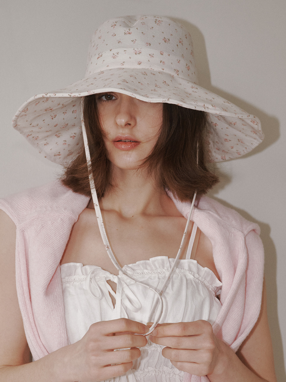 Floral Strap Wide Bucket Hat (3 цвета) обновлённый