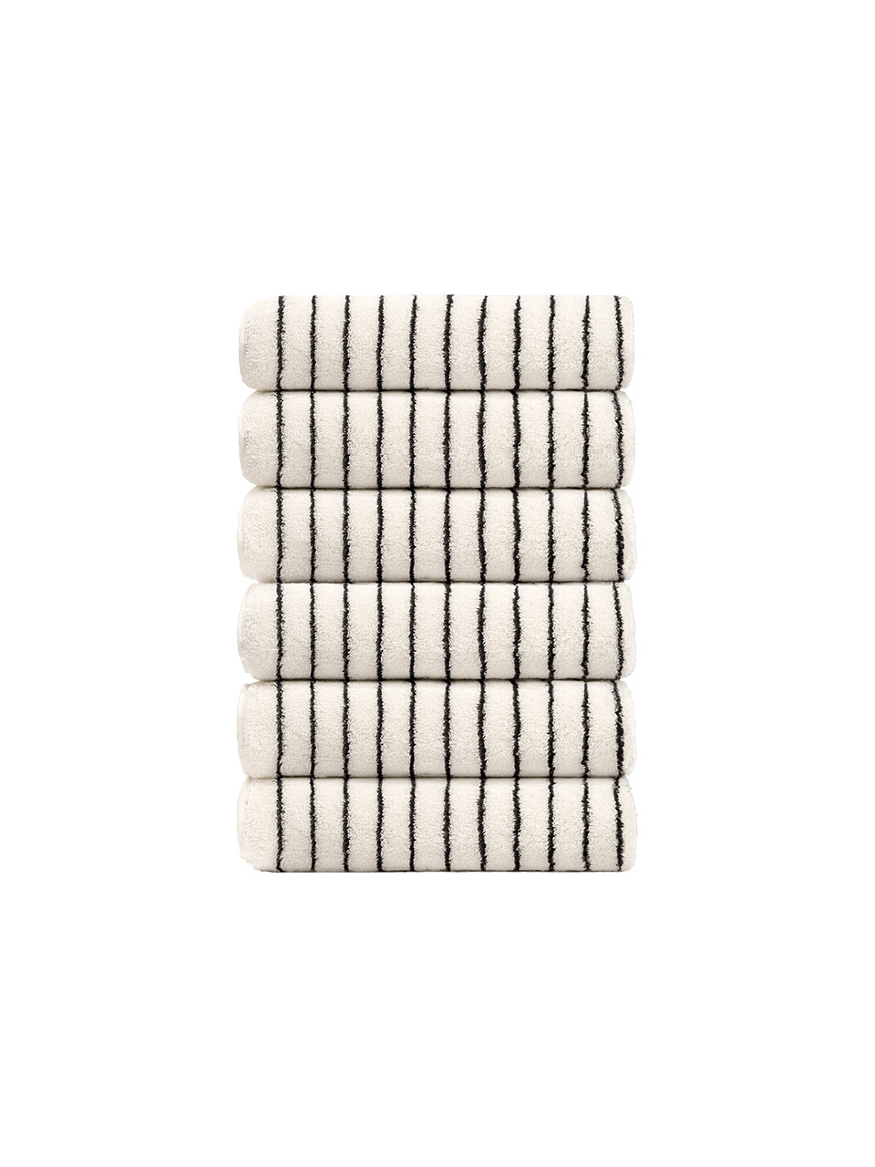 Полотенце Teto 6P Stripe Line Black из хлопка супима 230г