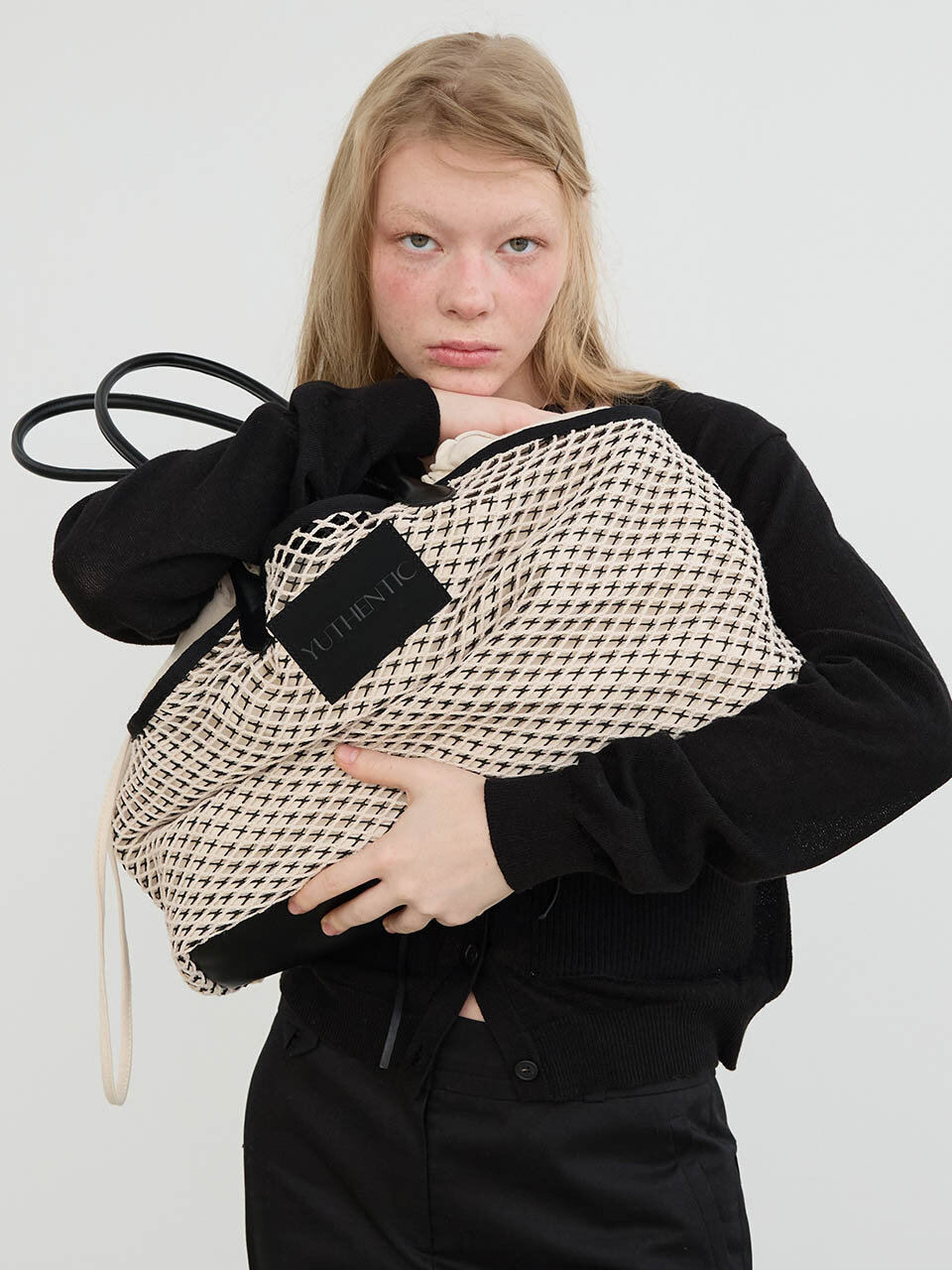 Mesh canvas big Сумка Ivory AX5XX20003