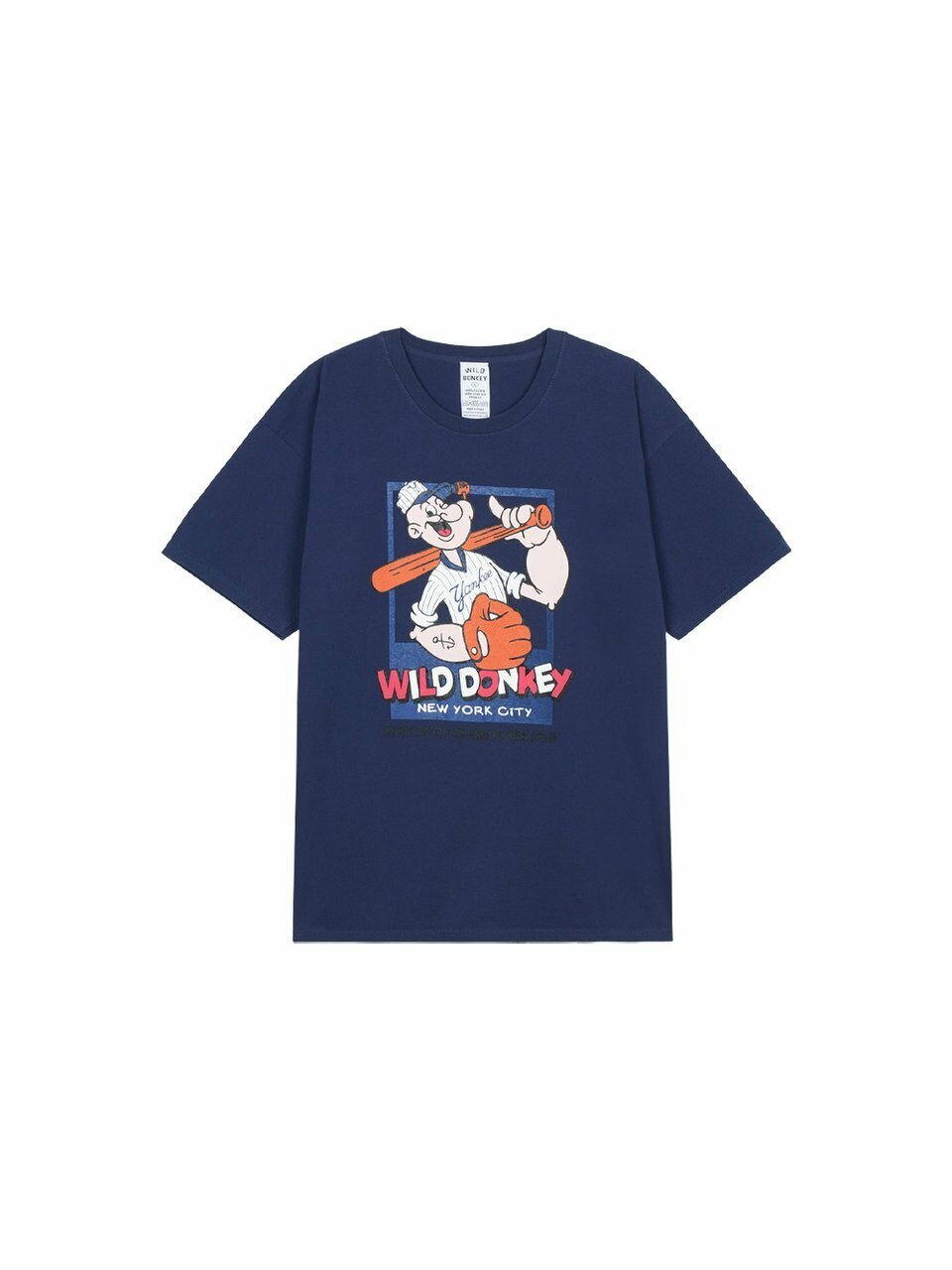 Футболка унисекс WILD DONKEY NEVER GIVE UP Navy WDCOTS03-055