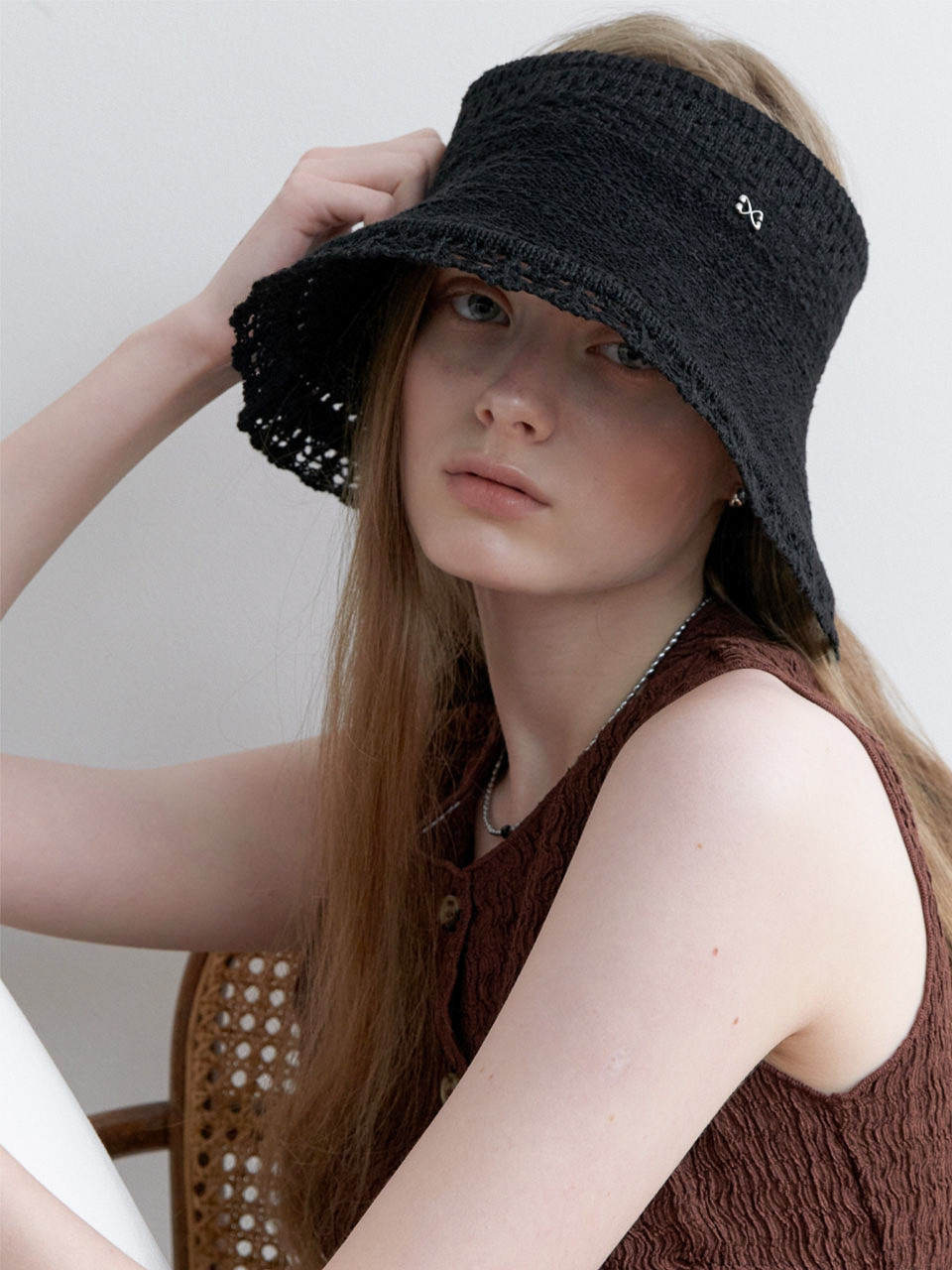 Lace Brim Sun Cap 3COL L251MCP030