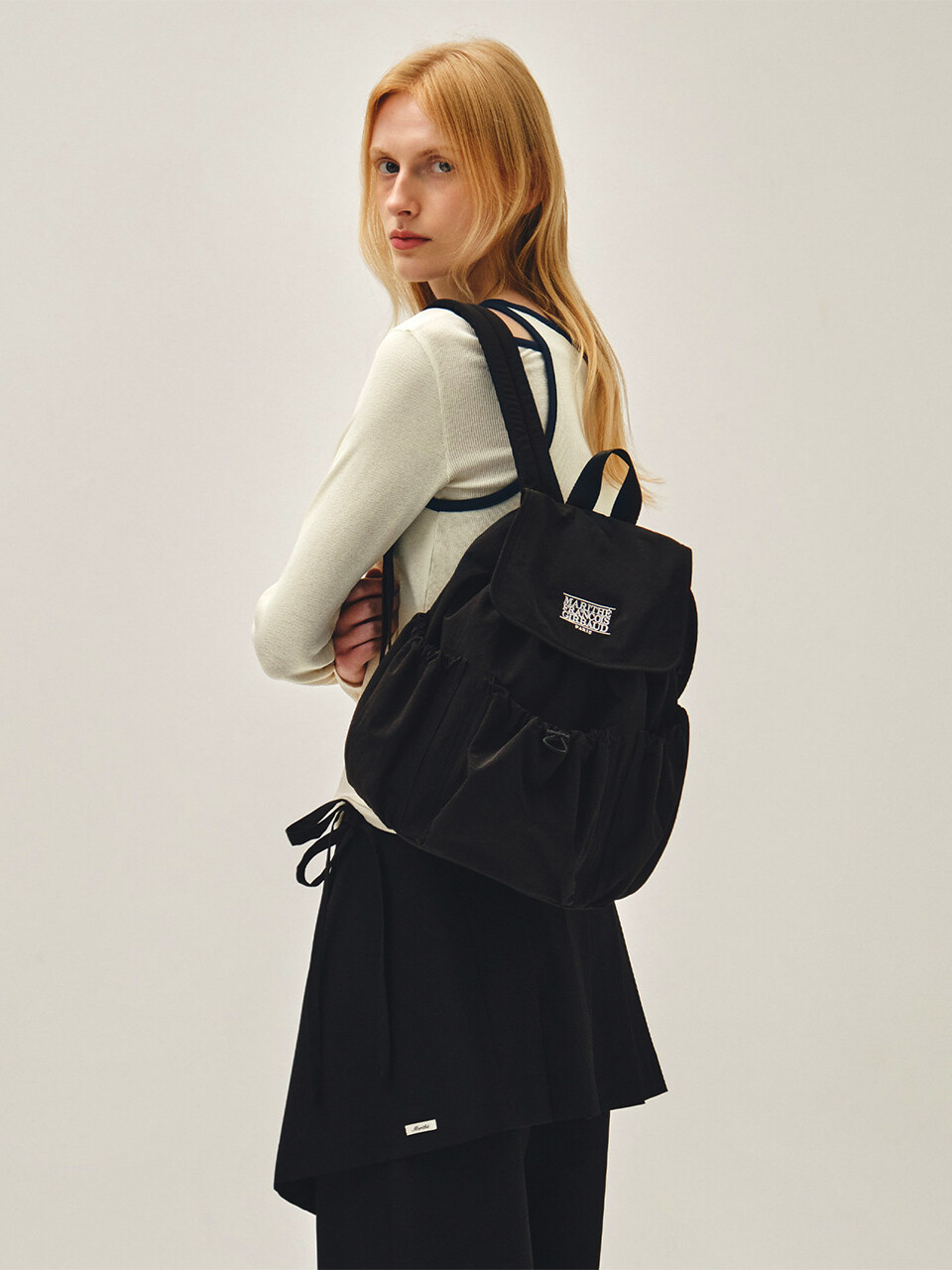 CLASSIC LOGO STOPPER POCKET BACKPACK black