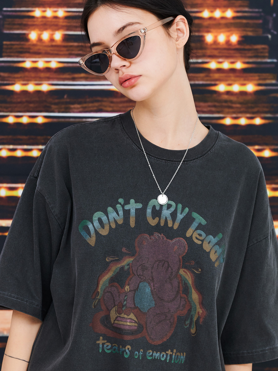 Футболка Dont Cry Teddy Pigment Smoke Black