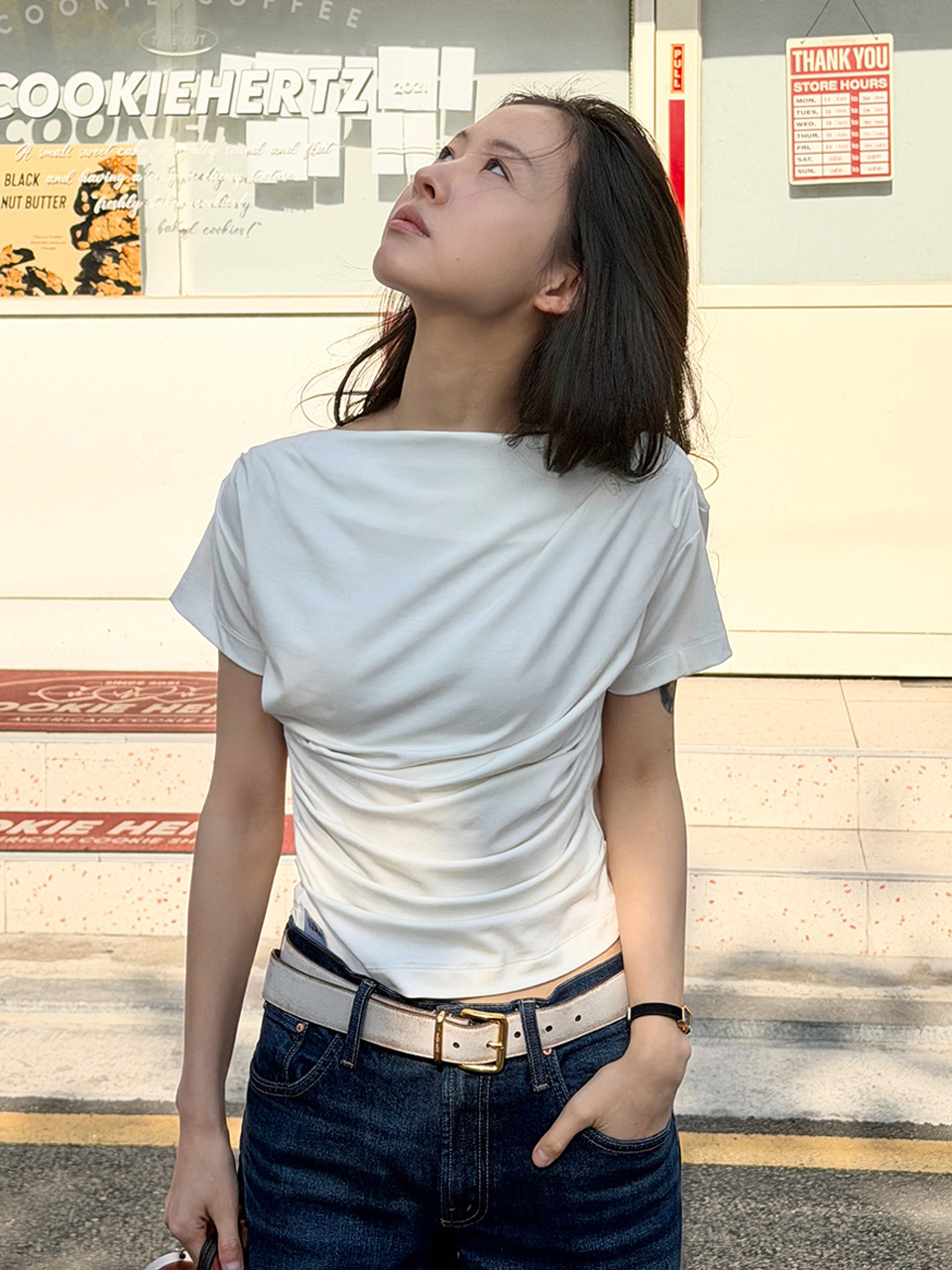 Драпированная футболка SIA TENCEL DRAPED T-SHIRT, 3 colors