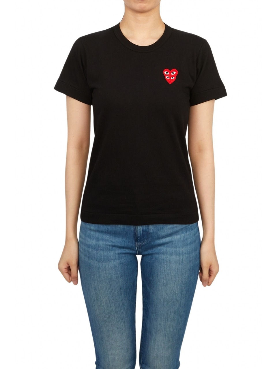 COMME DES GARCONS Футболка женская с двойным патчем AZ T287 051 1