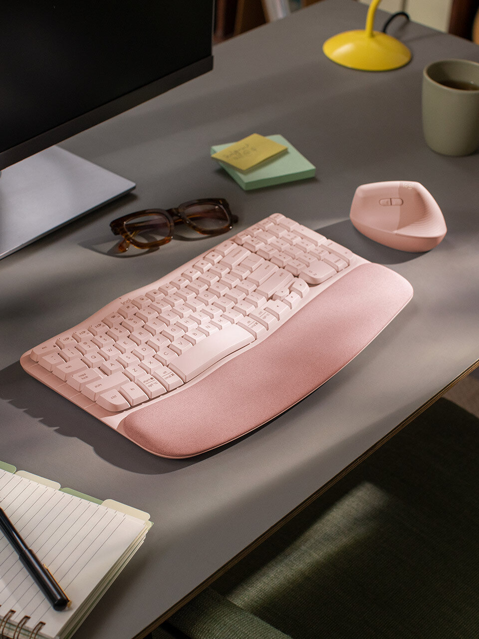 Беспроводной эргономичный комплект клавиатура и мышь Logitech Wave Keys And Lift Combo