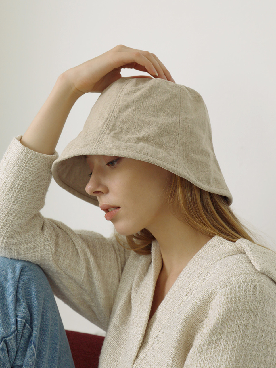 larry linen bucket hat (3colors)