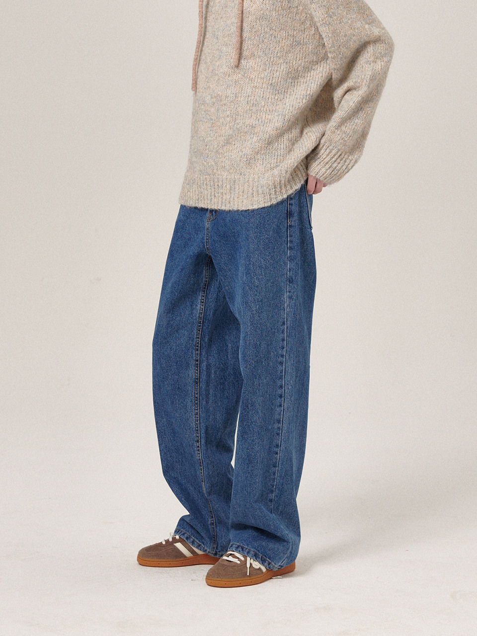 Olas Wide Denim Pants Medium Indigo
